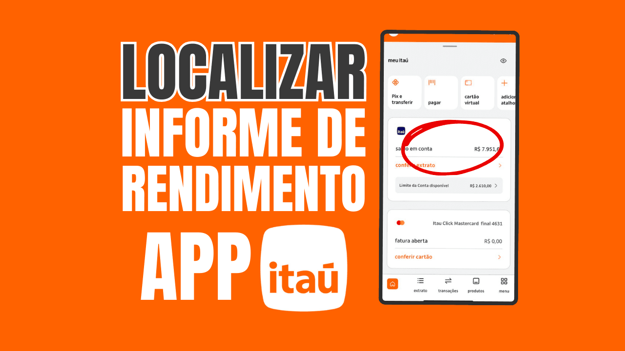 Informe de Rendimento App Itaú - Como localizar (2023-2024) – Liga Essa ...