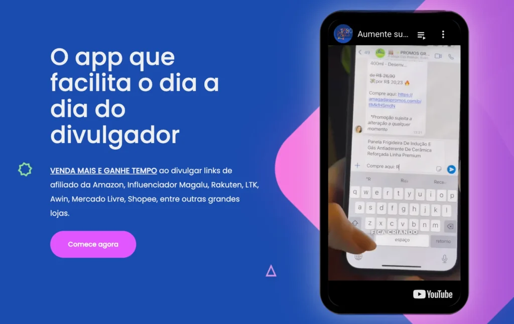 Divulgador Inteligente, app do afiliado