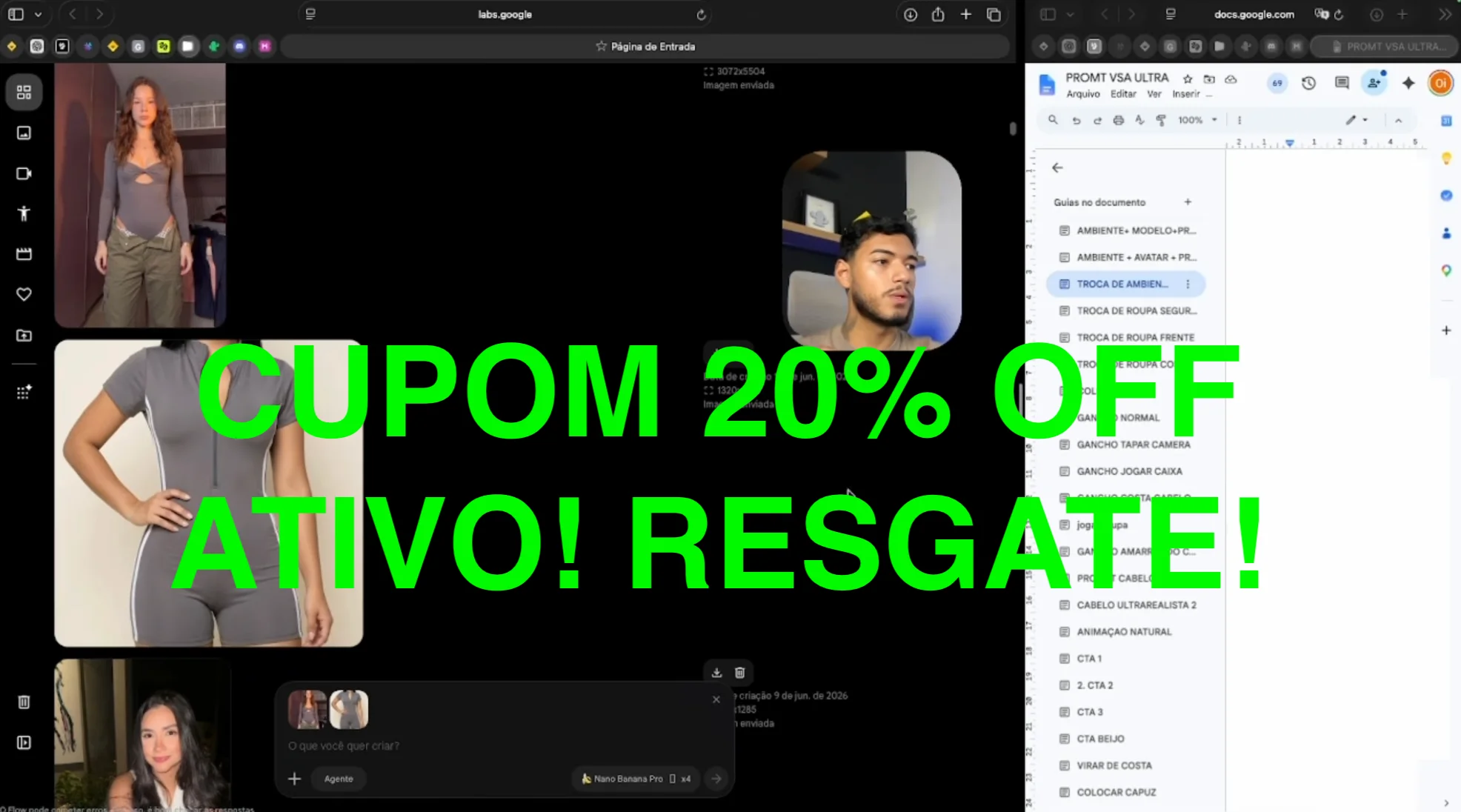 Método VSA na prática: modelo criada com IA no Flow do Google e a biblioteca de Prompts VSA ULTRA, com cupom VSA Comun de 20% OFF