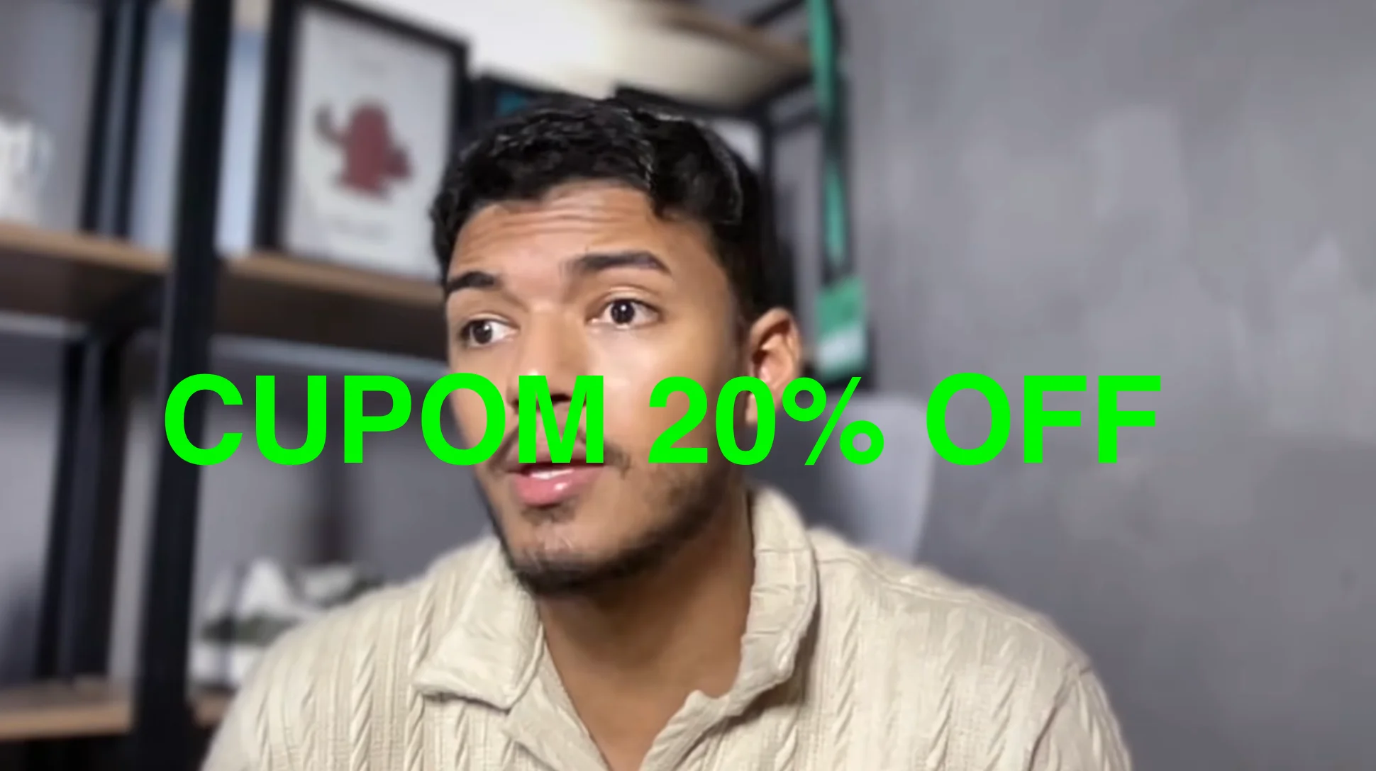 Bruno Reis, criador da Comunidade VSA, anunciando o cupom VSA Comun de 20% OFF
